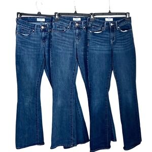 LOT of 3 Denizen Levi's Womens Mid-Rise Bootcut Jeans Dark Wash 26x31-32